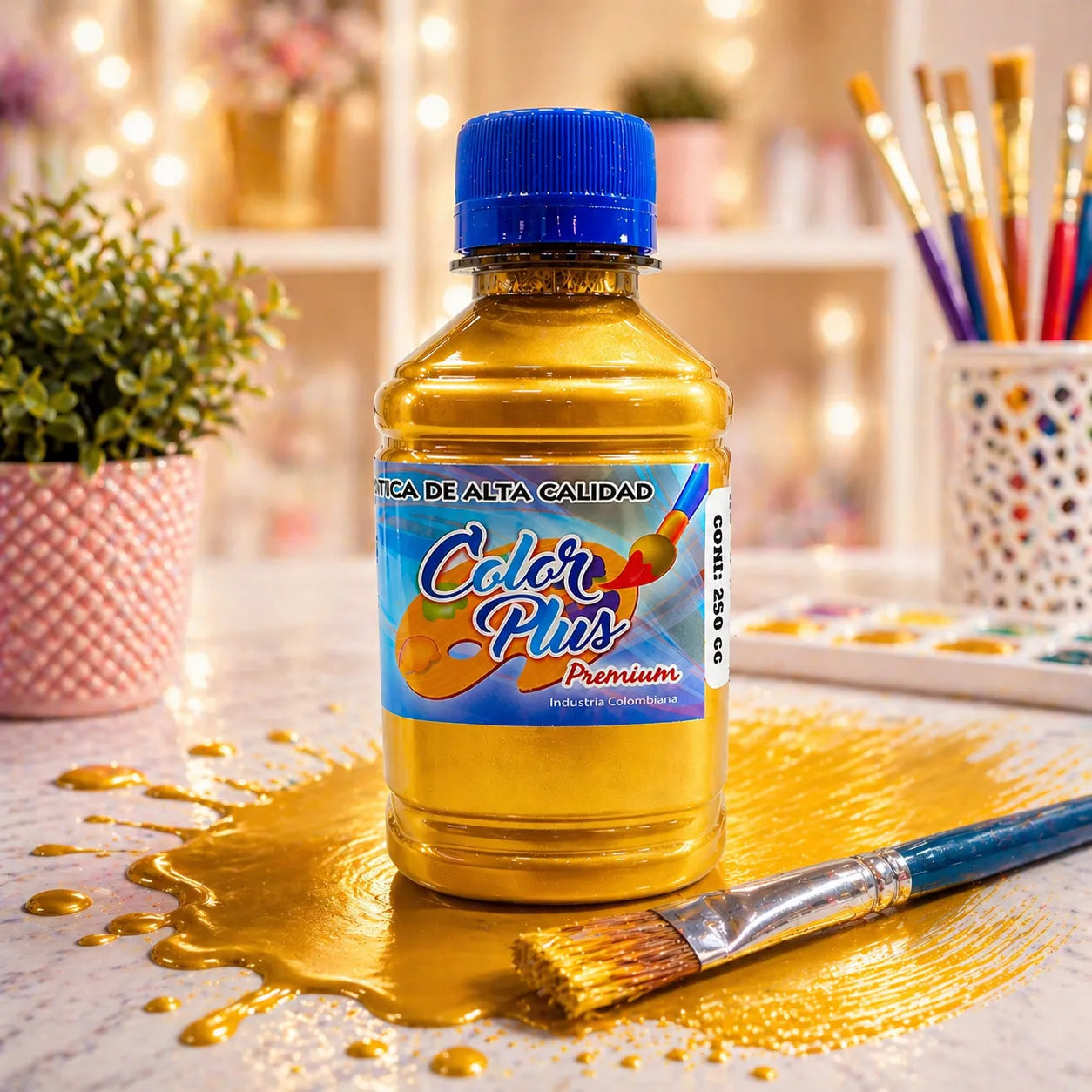 PINTURA ACRILICA DORADA 250 ML