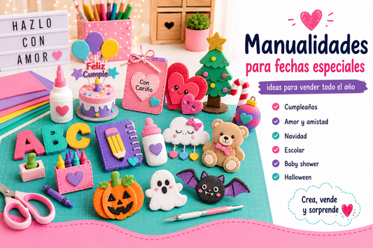 Manualidades para fechas especiales: ideas para vender en amor y amistad, Navidad, Halloween y más