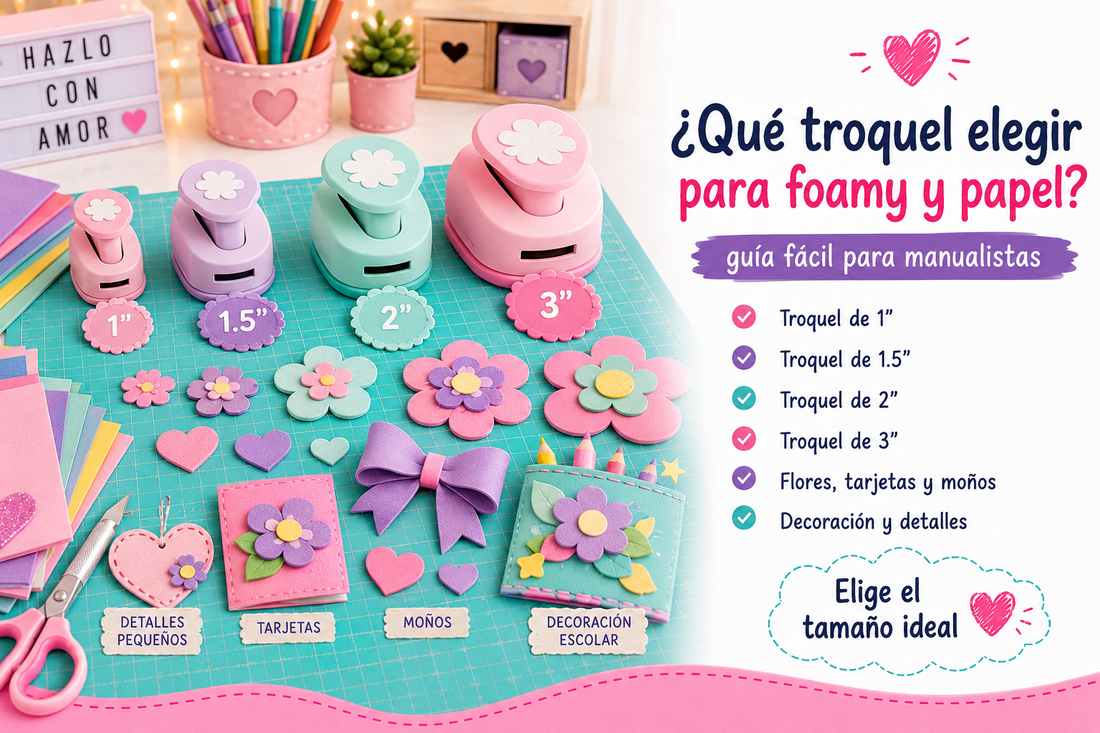 ¿Qué troquel elegir para foamy y papel? Guía fácil para manualistas