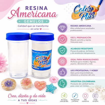 RESINA AMERICANA CRISTAL - GEMELOS