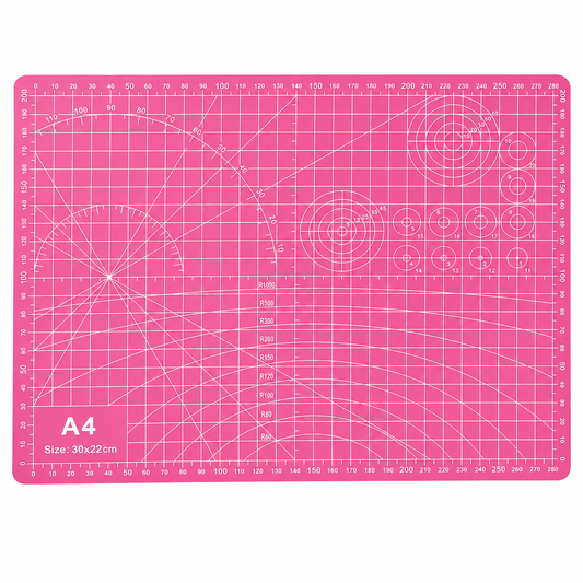 TAPETE DE CORTE A4 AUTOCICATRIZANTE ROSA 30 × 22 CM | 5 CAPAS