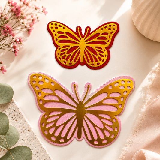 TROQUEL MARIPOSA METALICO SET X 2 TAMAÑOS COMPATIBLES CON MAQUINA TROQUELADORA