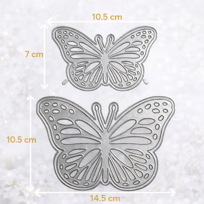TROQUEL MARIPOSA METALICO SET X 2 TAMAÑOS COMPATIBLES CON MAQUINA TROQUELADORA