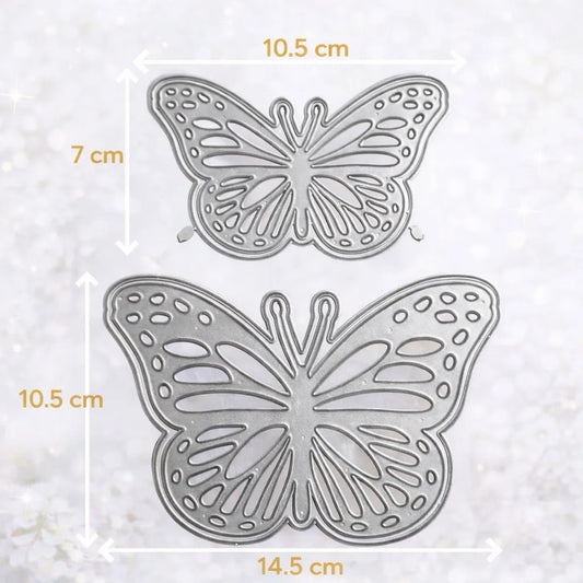 TROQUEL MARIPOSA METALICO SET X 2 TAMAÑOS COMPATIBLES CON MAQUINA TROQUELADORA