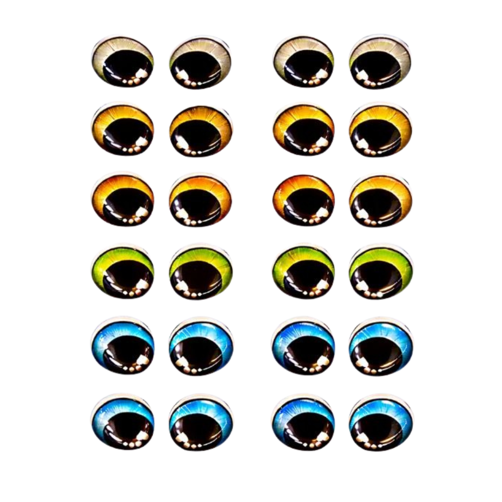 OJITOS ADHESIVOS 3D - 1.5 cm PAQUETE X 12 UNIDADES