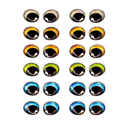 OJITOS ADHESIVOS 3D - 1.5 cm PAQUETE X 12 UNIDADES